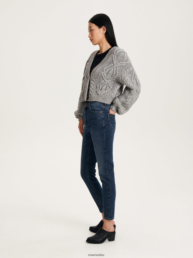 Reserved Women Slim Jeans P6H08T552 Apparel Navy