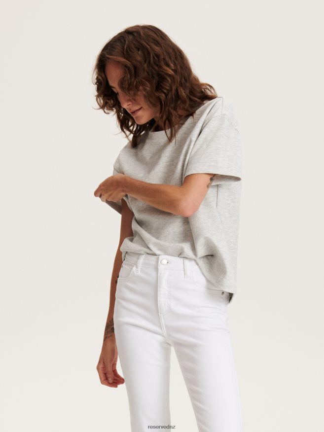 Reserved Women Slim Jeans P6H08T742 Apparel White