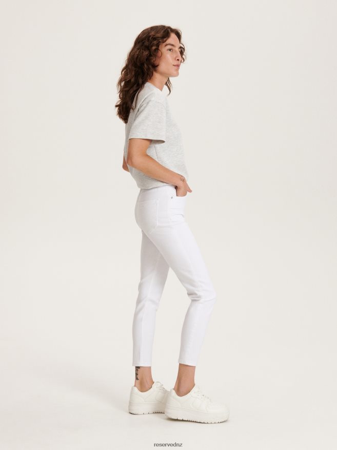 Reserved Women Slim Jeans P6H08T742 Apparel White