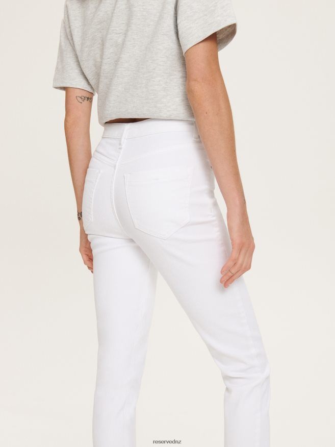Reserved Women Slim Jeans P6H08T742 Apparel White