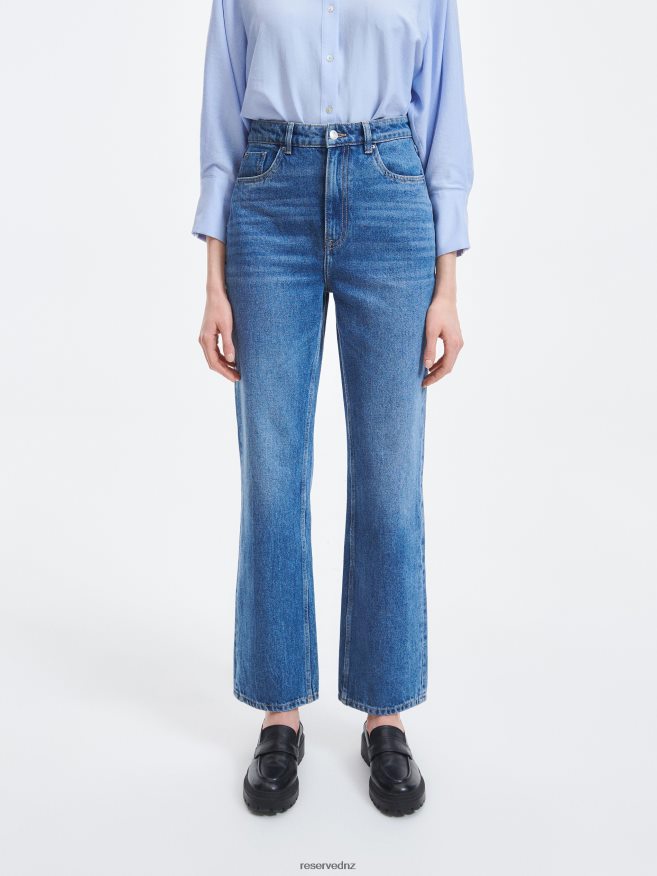 Reserved Women Straight Jeans P6H08T787 Apparel Blue