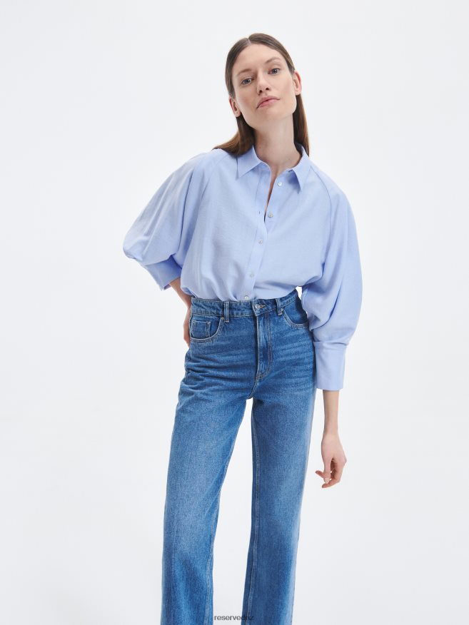 Reserved Women Straight Jeans P6H08T787 Apparel Blue