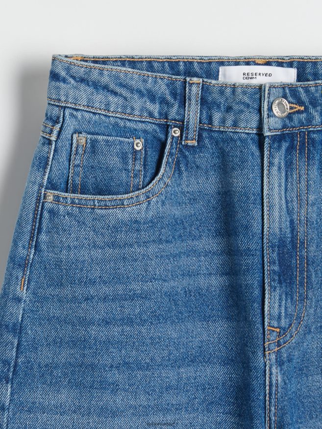 Reserved Women Straight Jeans P6H08T791 Apparel Blue