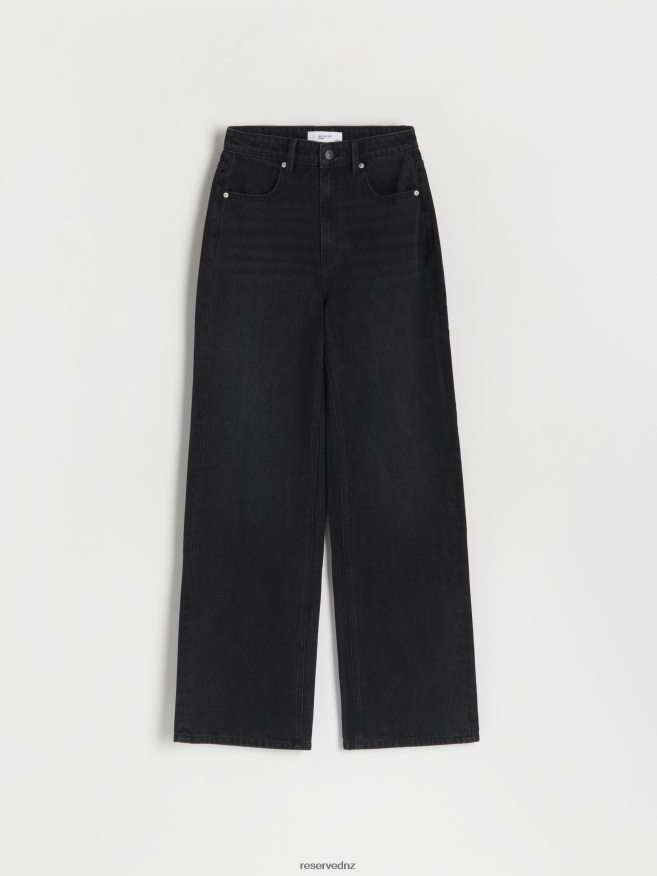 Reserved Women Straight Jeans P6H08T794 Apparel Black
