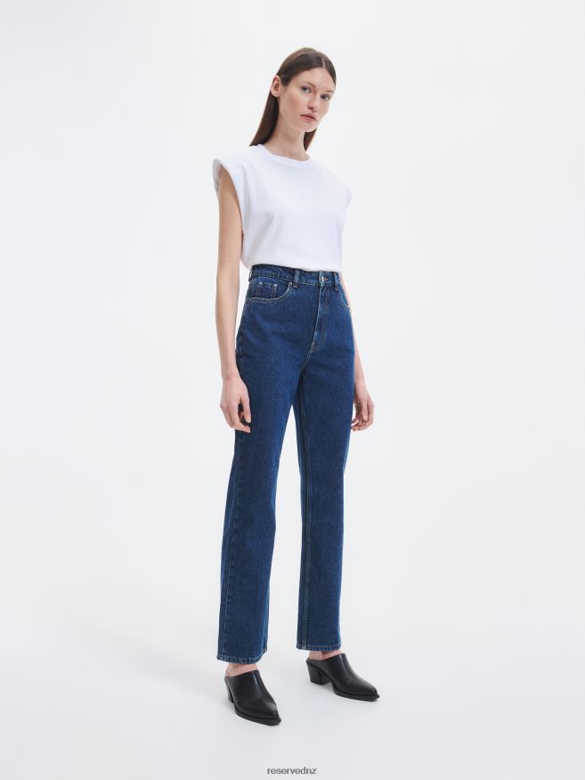Reserved Women Straight Jeans P6H08T801 Apparel Blue