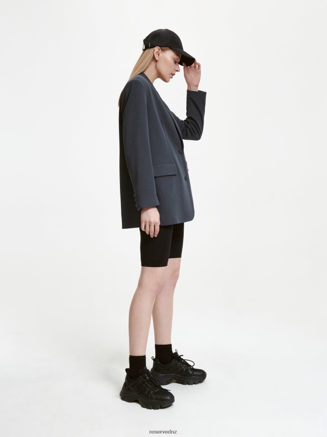 Reserved Women Cotton Rich Biker Shorts P6H08T565 Apparel Black