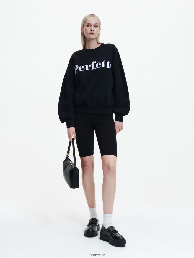 Reserved Women Cotton Rich Biker Shorts P6H08T569 Apparel Black