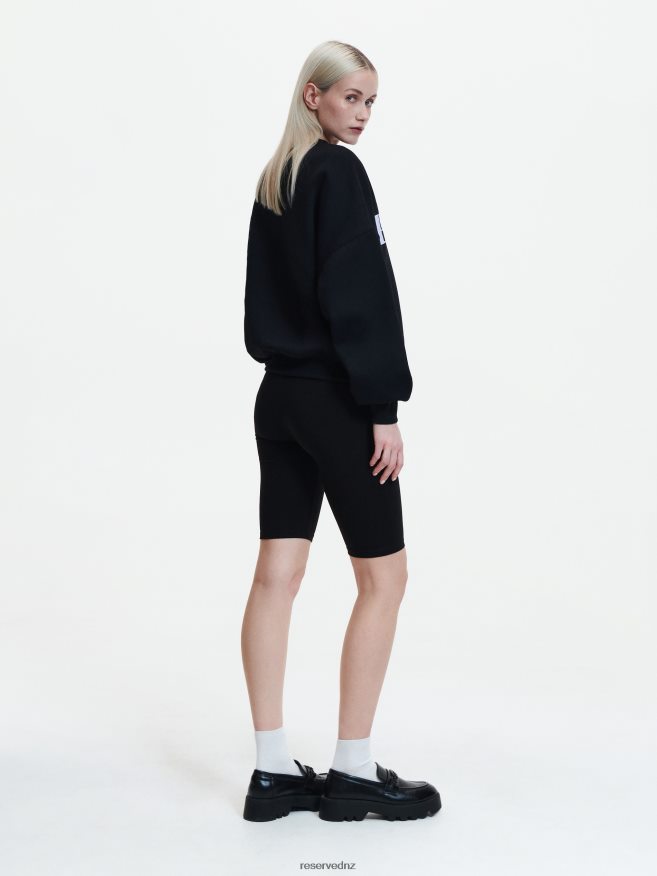 Reserved Women Cotton Rich Biker Shorts P6H08T569 Apparel Black