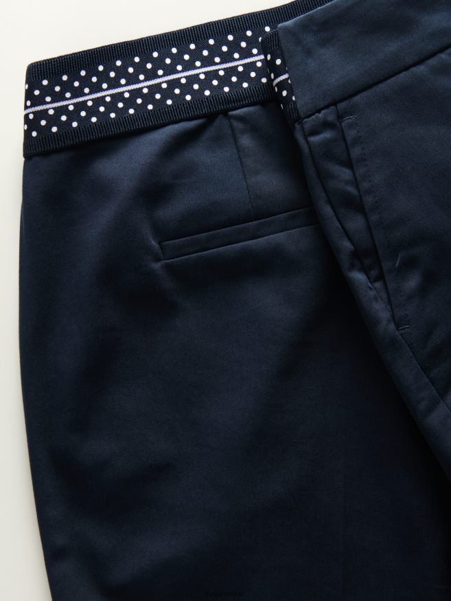 Reserved Women Cotton Rich Shorts P6H08T133 Apparel Navy