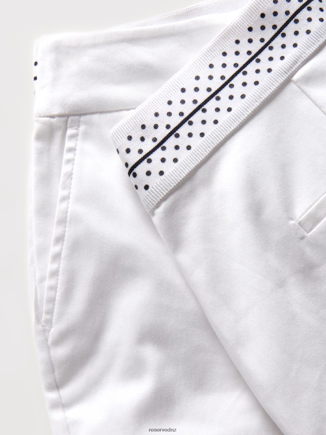 Reserved Women Cotton Rich Shorts P6H08T30 Apparel White