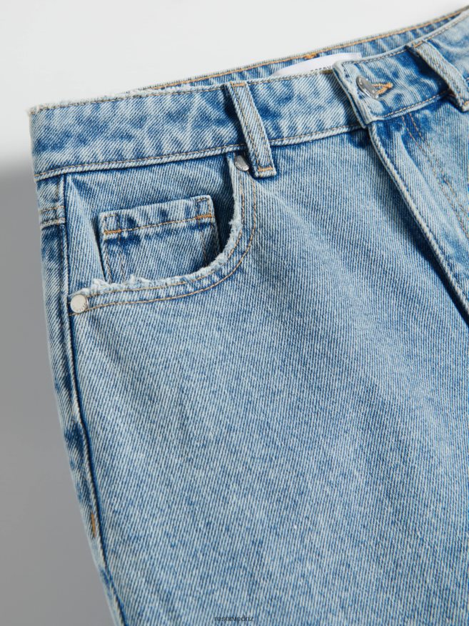 Reserved Women Denim Shorts P6H08T568 Apparel Blue