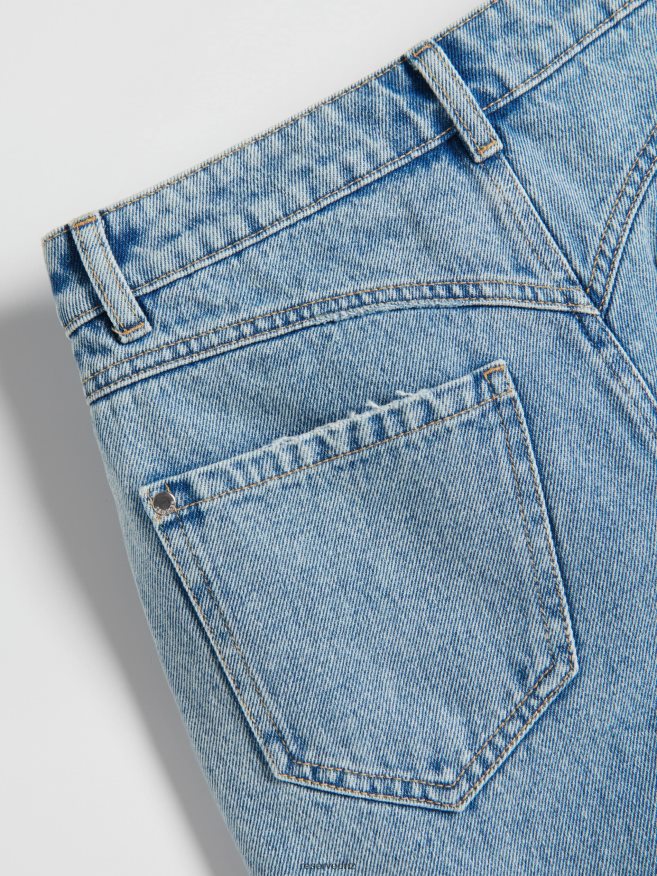 Reserved Women Denim Shorts P6H08T568 Apparel Blue
