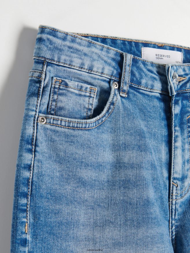 Reserved Women Denim Shorts P6H08T575 Apparel Blue