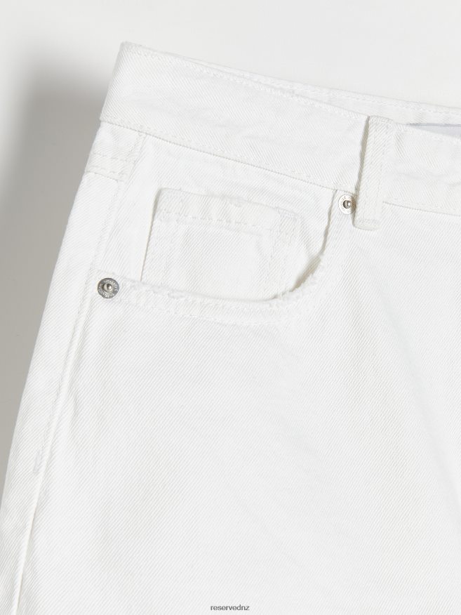 Reserved Women Denim Shorts P6H08T593 Apparel White