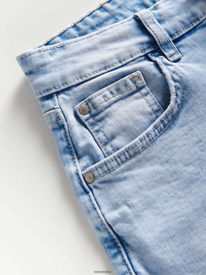 Reserved Women Denim Shorts P6H08T597 Apparel Blue