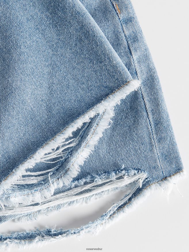 Reserved Women Denim Shorts P6H08T602 Apparel Blue