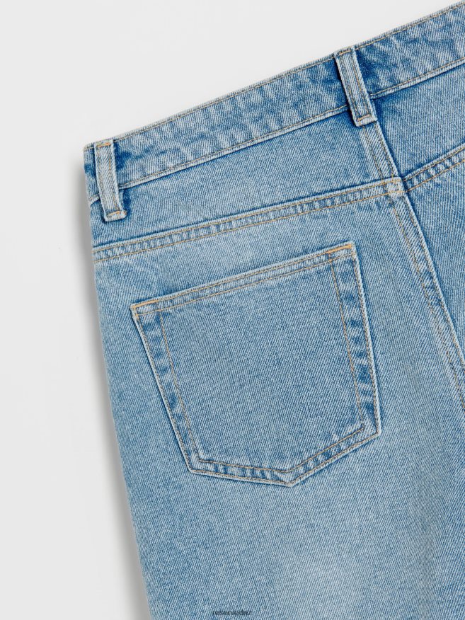 Reserved Women Denim Shorts P6H08T602 Apparel Blue