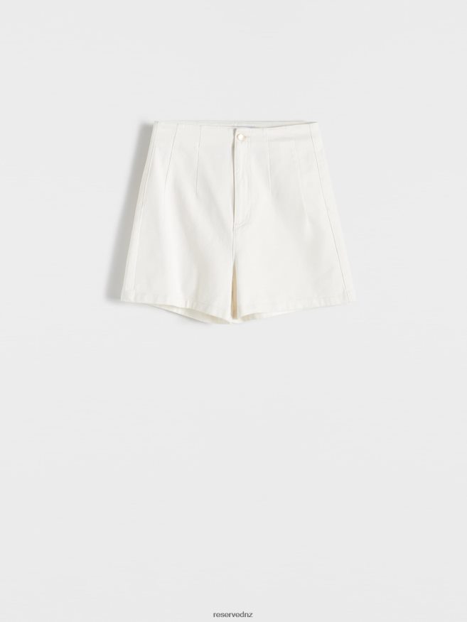 Reserved Women High Waist Shorts P6H08T562 Apparel White