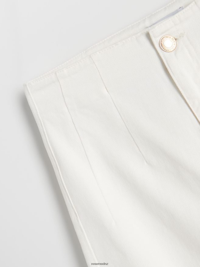 Reserved Women High Waist Shorts P6H08T562 Apparel White
