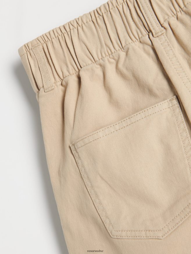 Reserved Women High Waist Shorts P6H08T608 Apparel Beige