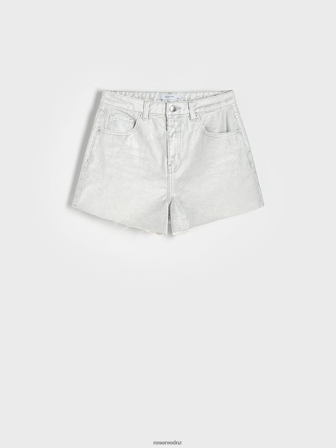 Reserved Women High Waist Shorts P6H08T610 Apparel White