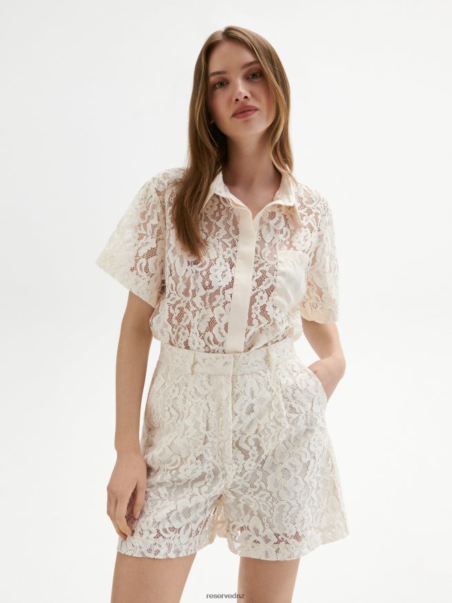 Reserved Women Lace Shorts P6H08T588 Apparel Nude