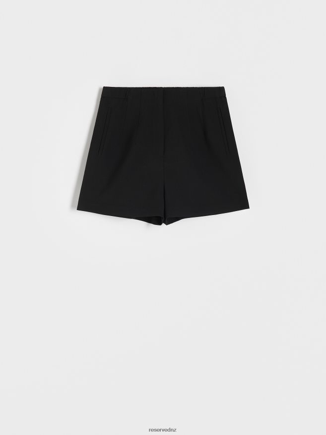 Reserved Women Plain Shorts P6H08T585 Apparel Black