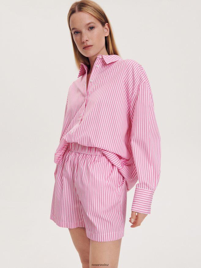 Reserved Women Poplin Shorts P6H08T592 Apparel Pink