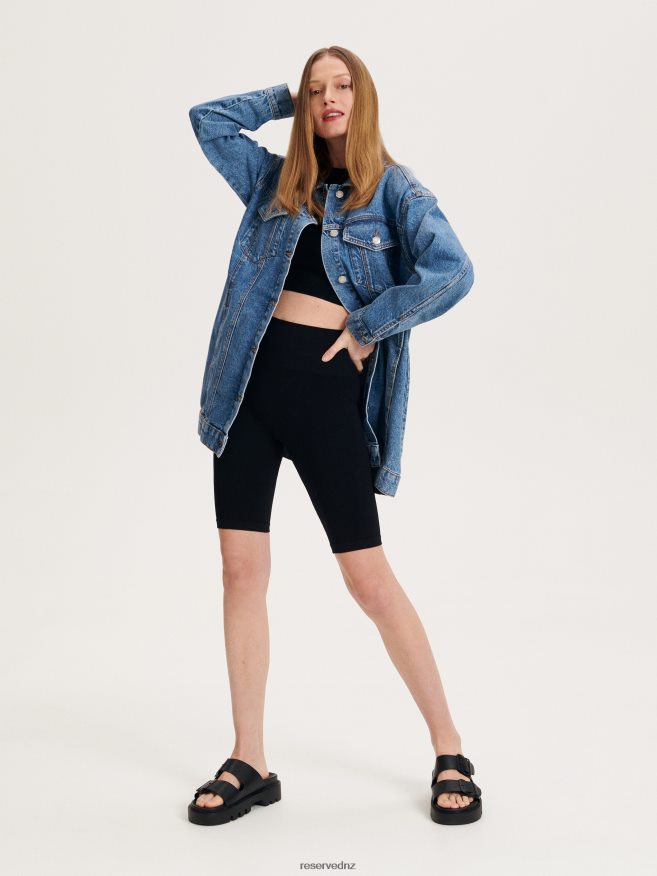 Reserved Women Seamless Biker Shorts P6H08T586 Apparel Black