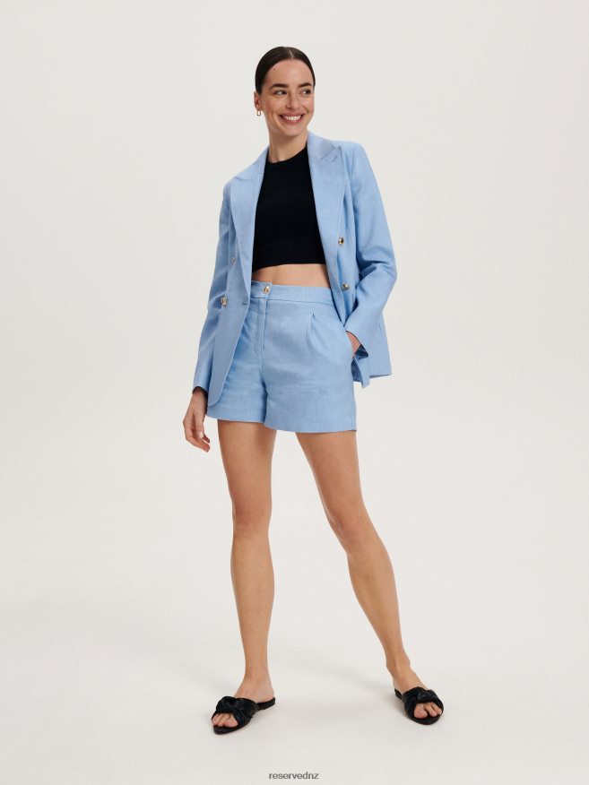 Reserved Women Shorts P6H08T601 Apparel Pale Blue