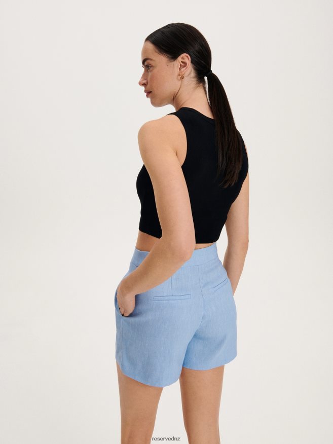 Reserved Women Shorts P6H08T601 Apparel Pale Blue