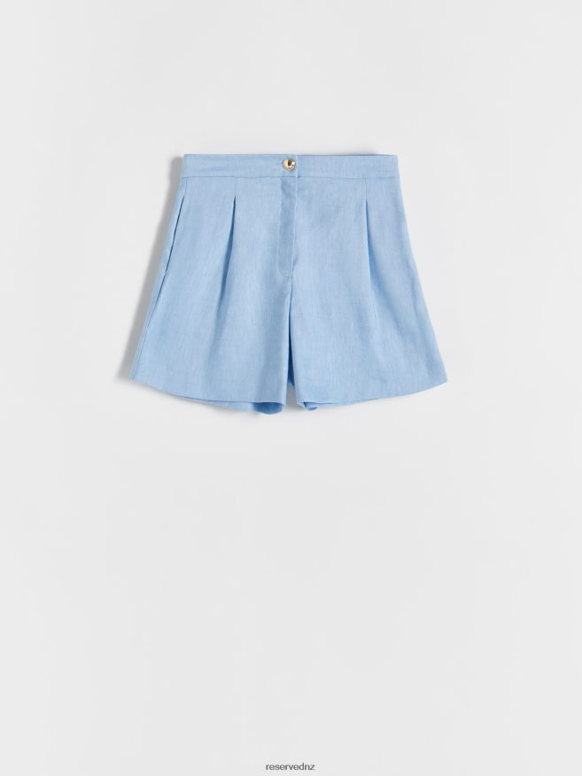 Reserved Women Shorts P6H08T601 Apparel Pale Blue
