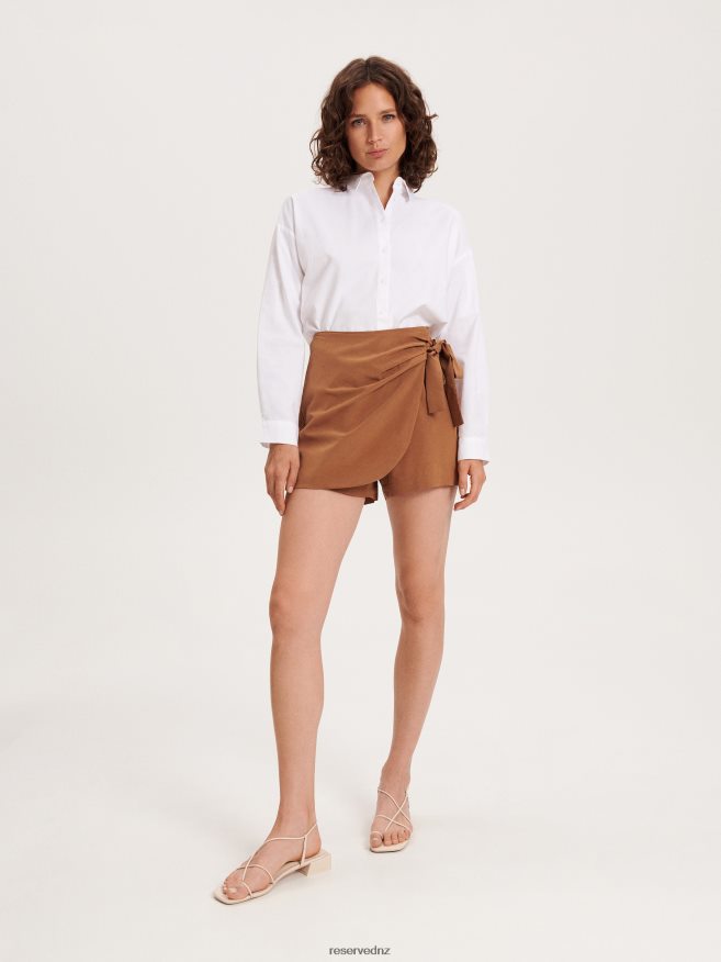 Reserved Women Skort P6H08T579 Apparel Golden Brown