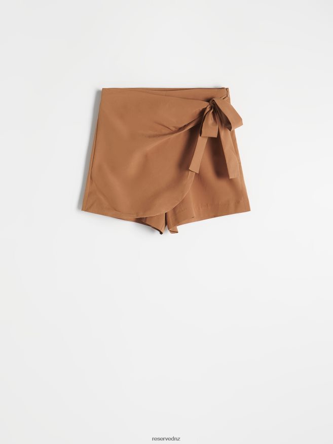 Reserved Women Skort P6H08T579 Apparel Golden Brown