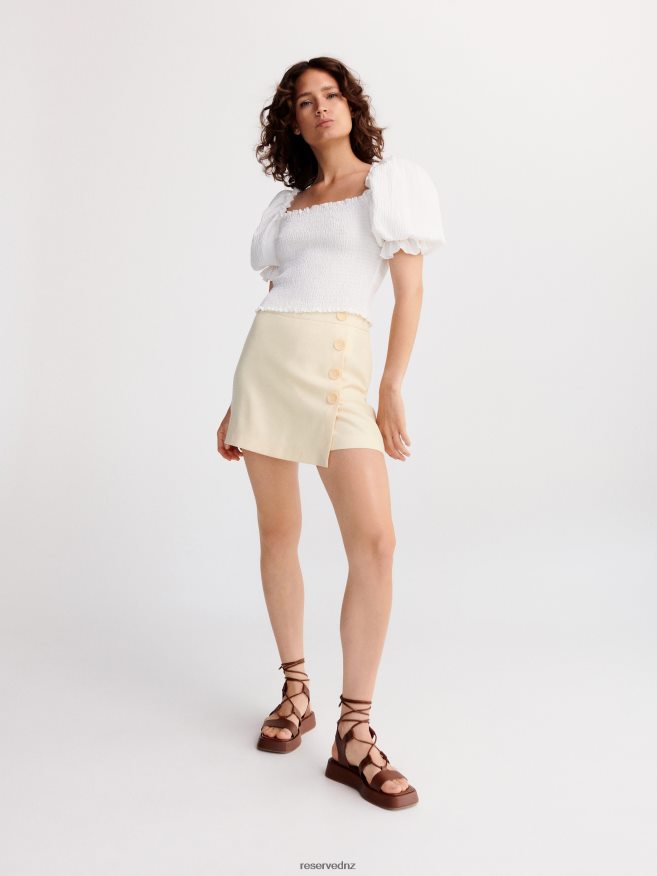 Reserved Women Skort P6H08T604 Apparel Light Yellow