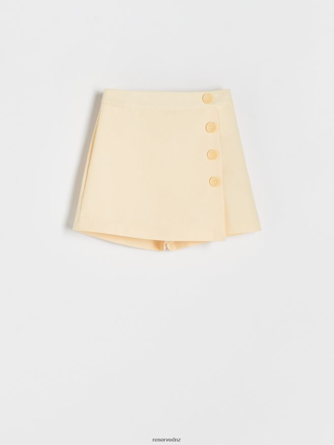 Reserved Women Skort P6H08T604 Apparel Light Yellow