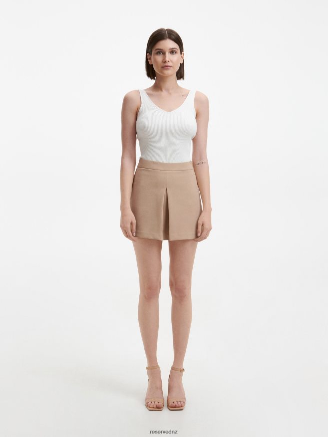 Reserved Women Skort P6H08T612 Apparel Beige