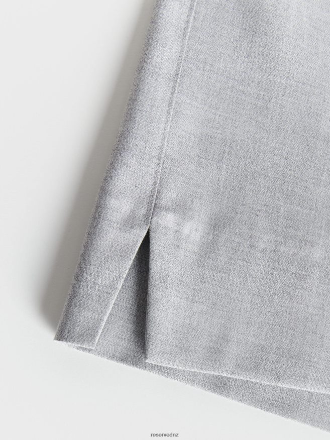 Reserved Women Suit Shorts With Splits P6H08T560 Apparel Light Grey