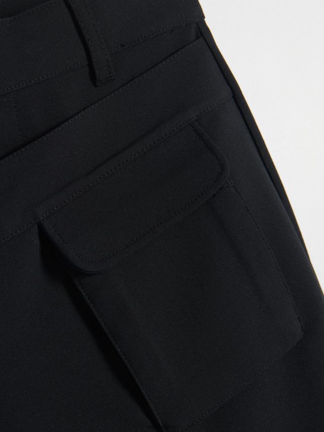 Reserved Women Asymmetric Mini Skirt P6H08T62 Apparel Black