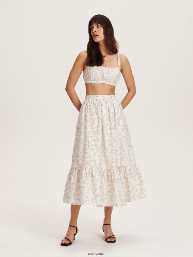 Reserved Women Botanical Pattern Skirt P6H08T866 Apparel Multicolor