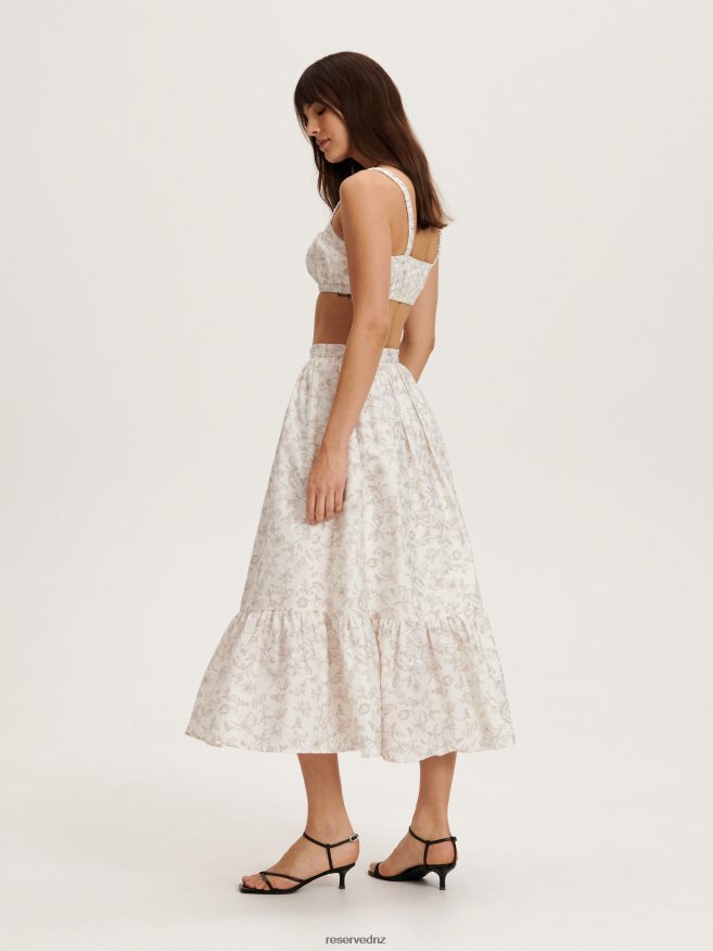 Reserved Women Botanical Pattern Skirt P6H08T866 Apparel Multicolor