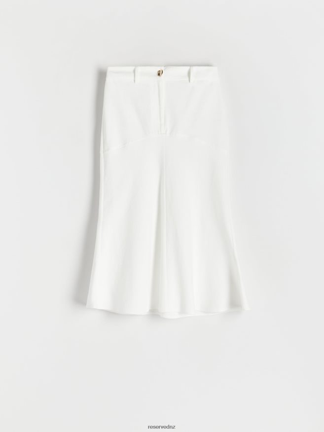 Reserved Women Cotton Midi Skirt P6H08T131 Apparel Cream