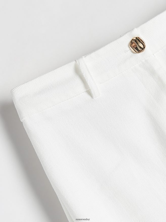 Reserved Women Cotton Midi Skirt P6H08T131 Apparel Cream