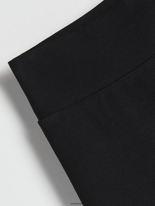 Reserved Women Fitted Midi Skirt P6H08T830 Apparel Black