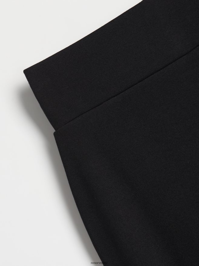 Reserved Women Fitted Midi Skirt P6H08T833 Apparel Black