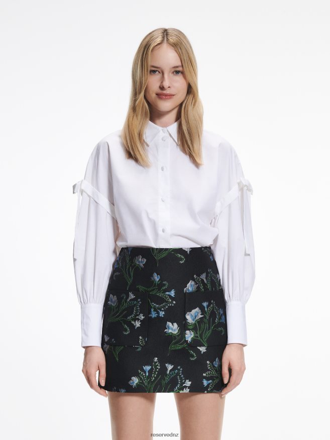 Reserved Women Floral Jacquard Skirt P6H08T863 Apparel Multicolor