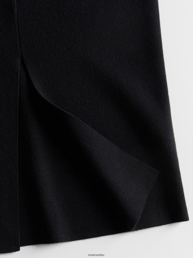 Reserved Women Jersey Midi Skirt P6H08T537 Apparel Black