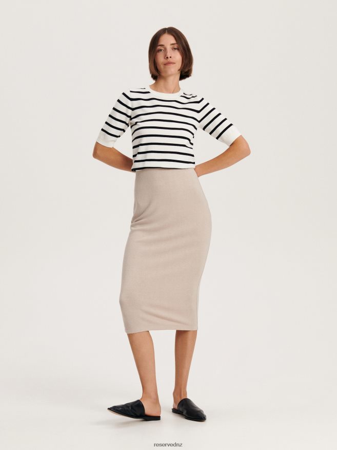 Reserved Women Midi Skirt P6H08T824 Apparel Nude