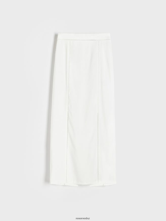 Reserved Women Midi Skirt P6H08T853 Apparel Cream