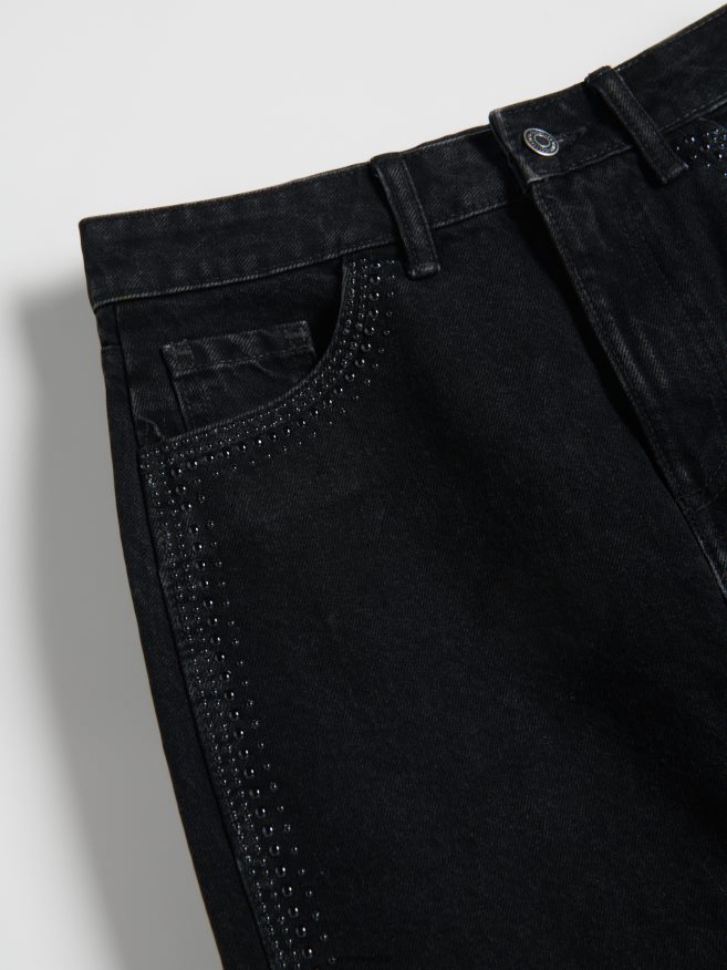 Reserved Women Midi Skirt With Detailing P6H08T819 Apparel Black